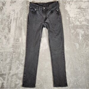 Levi's 511 Jeans Men's 28X31 (Tag 28X32) Black‎ Slim Fit Denim Stretch Faded